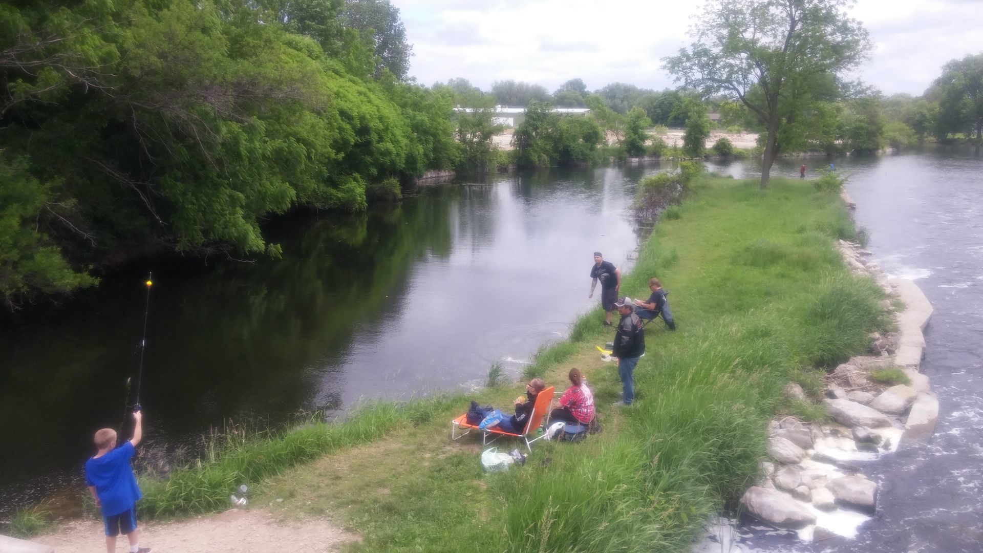 Fishing on the river